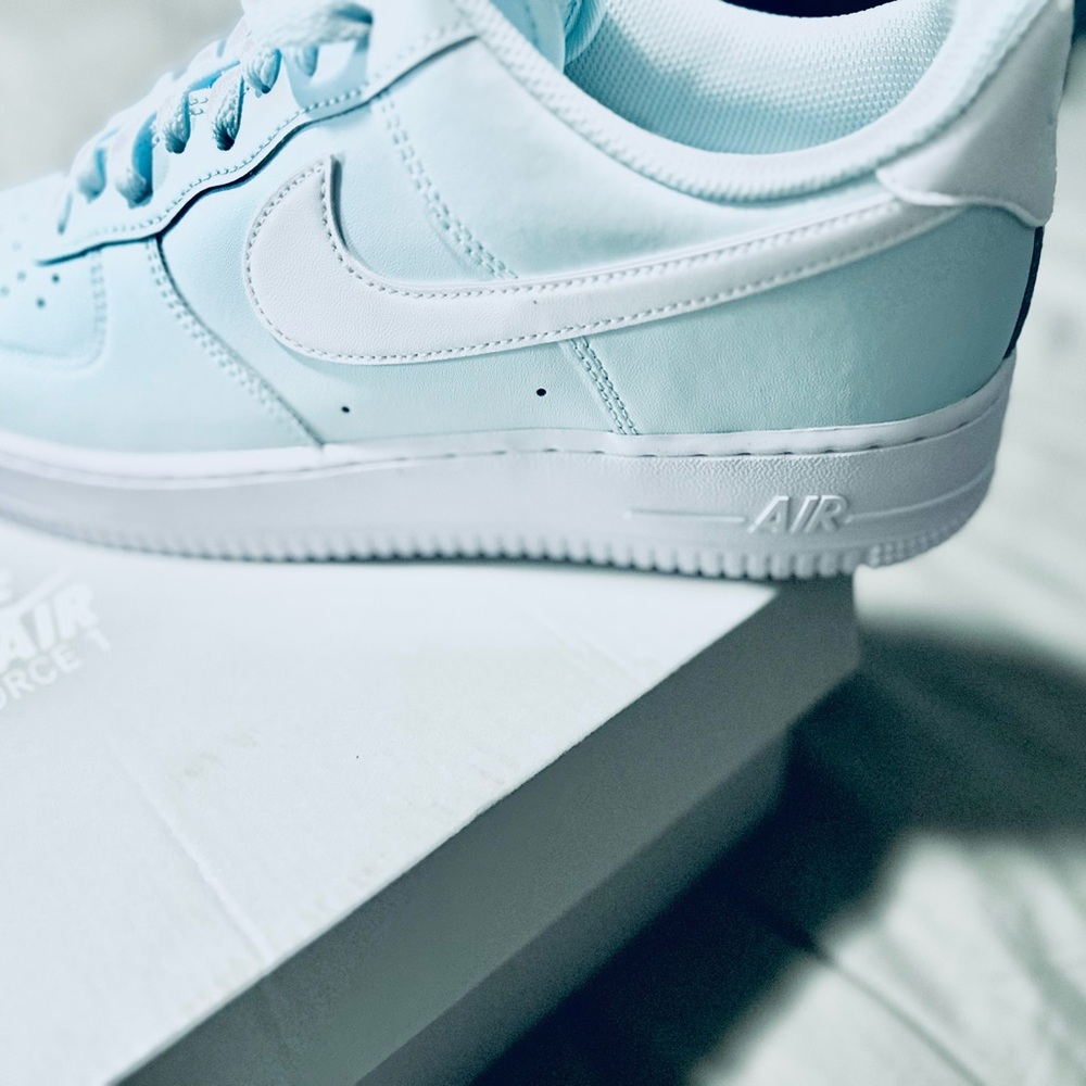 Nike Air Force 1 Sneakers - Glacier Blue and White - Picture 7 of 9
